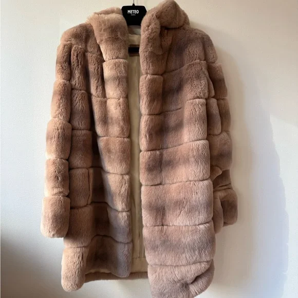 Yves Salomon Rabbit Fur Coat - Picture 15 of 15